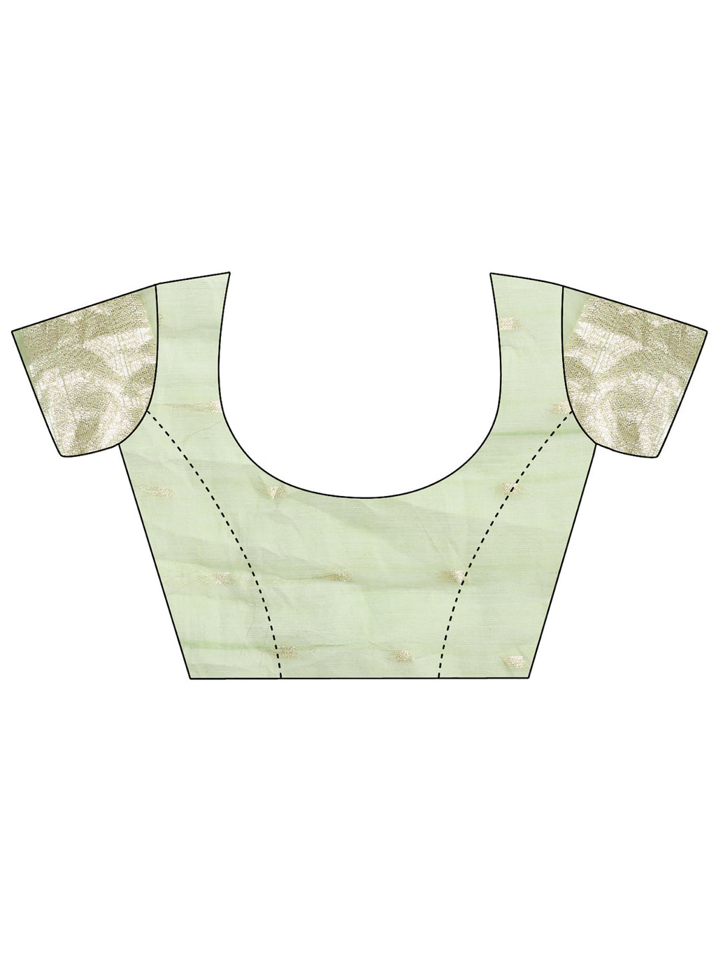 Light Green Linen Cotton Saree with Subtle Shimmer and Patterns