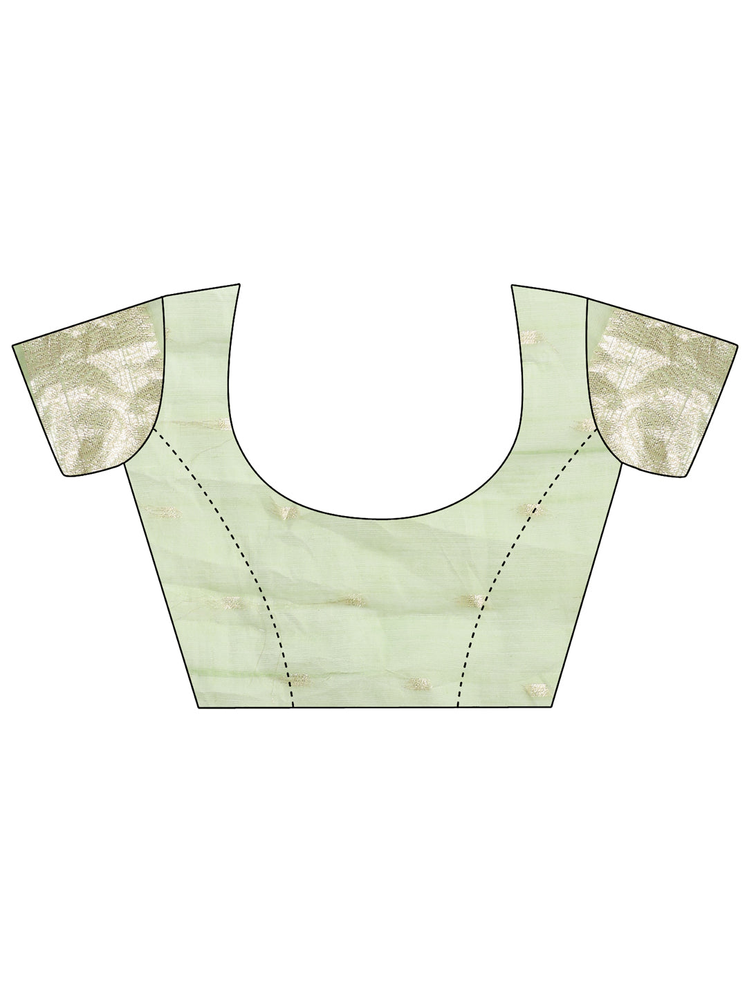 Light Green Linen Cotton Saree with Subtle Shimmer and Patterns