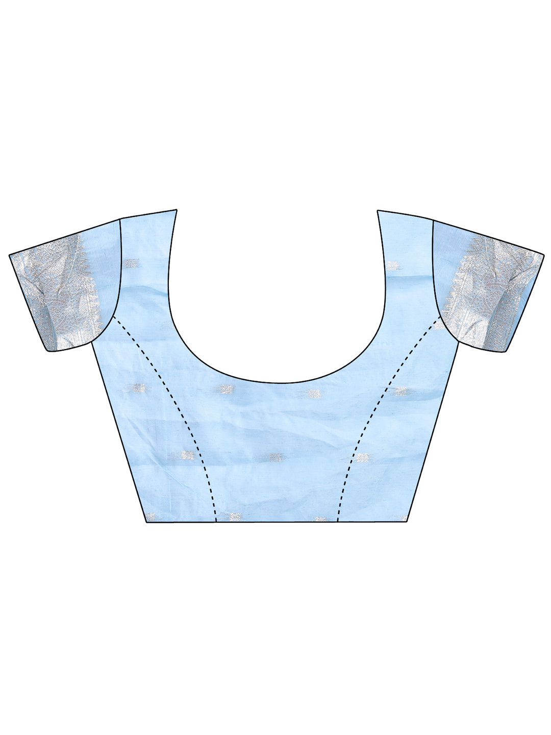 Sky Blue Linen Cotton Saree with Subtle Shimmer for Everyday Elegance
