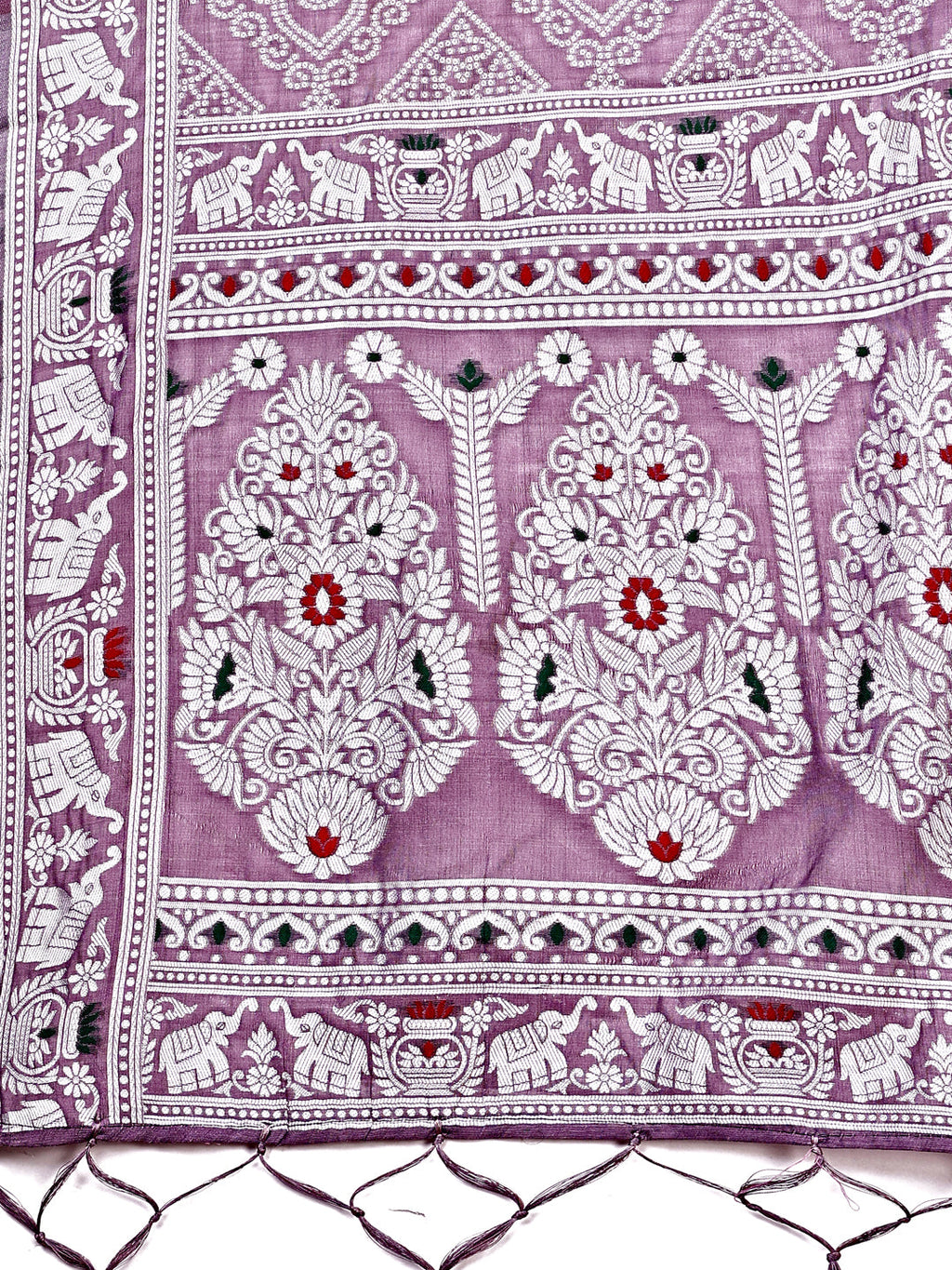 Graceful Purple Printed Saree with Traditional Ethnic Design