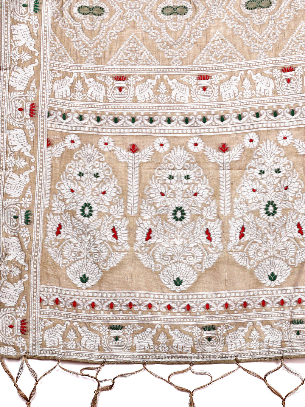 Brown Printed Saree - Elegant Traditional Ethnic Wear