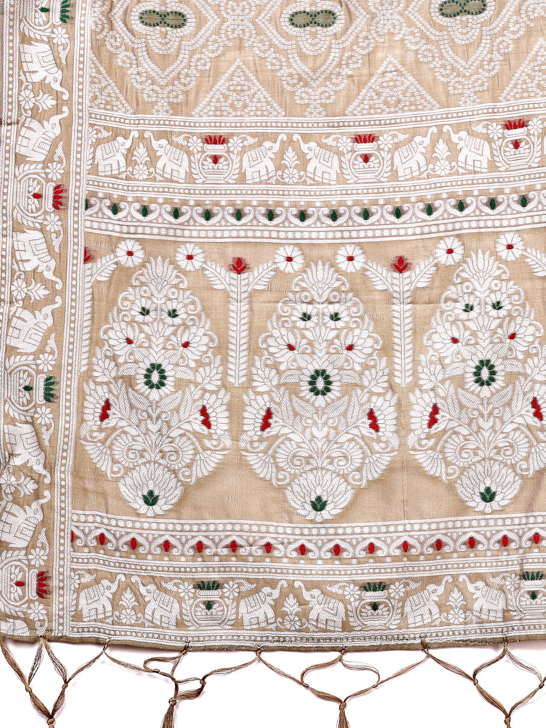 Brown Printed Saree - Elegant Traditional Ethnic Wear