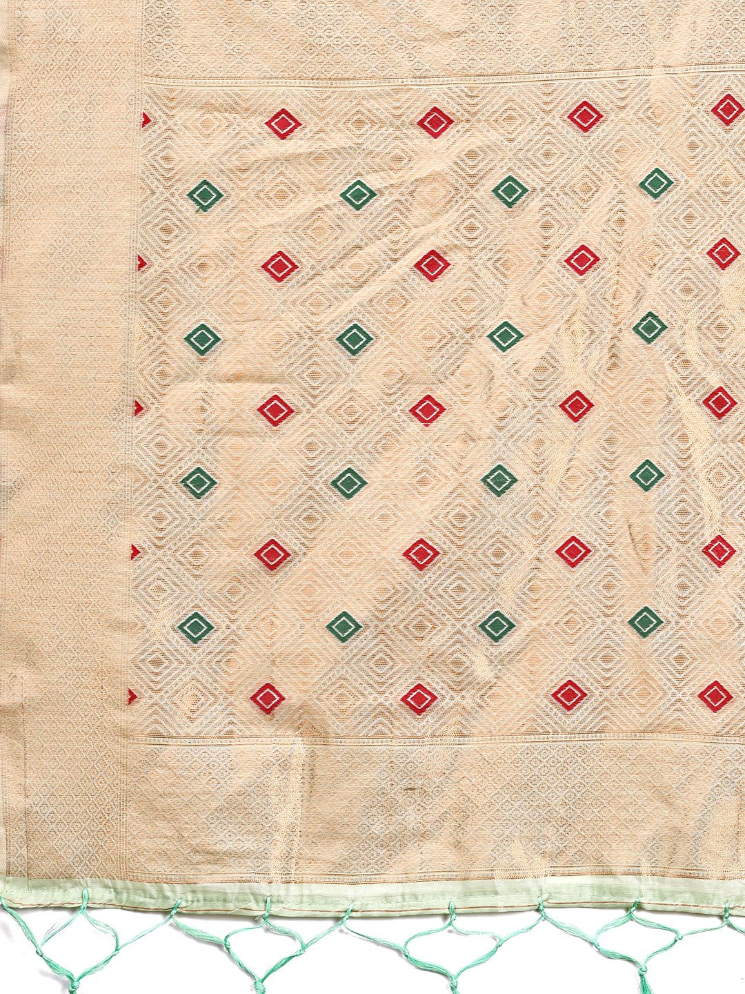 Light Green Woven Work Saree for Traditional Events