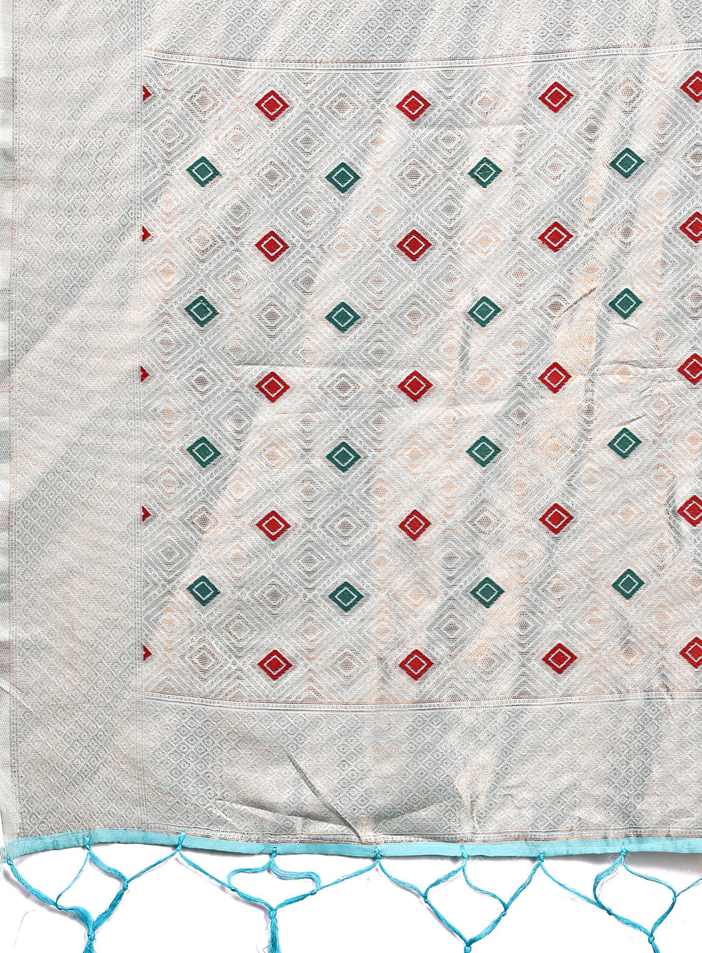 Sky Blue Woven Work Saree - Classic Ethnic Elegance