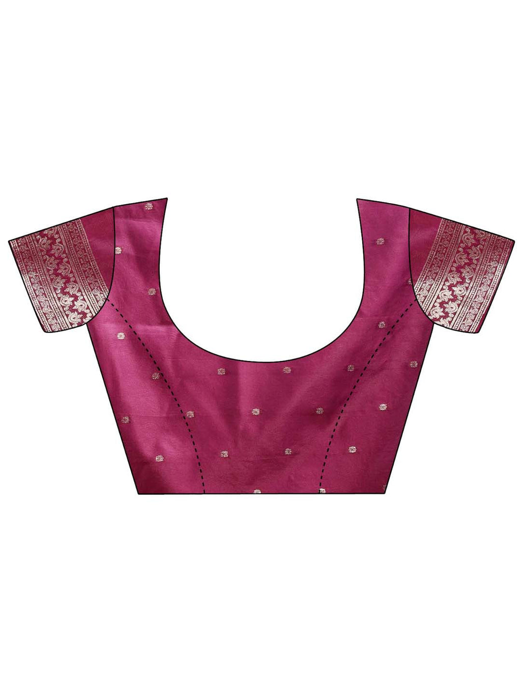 Emerald Purple Banarasi Silk Saree with Zari Floral Motifs