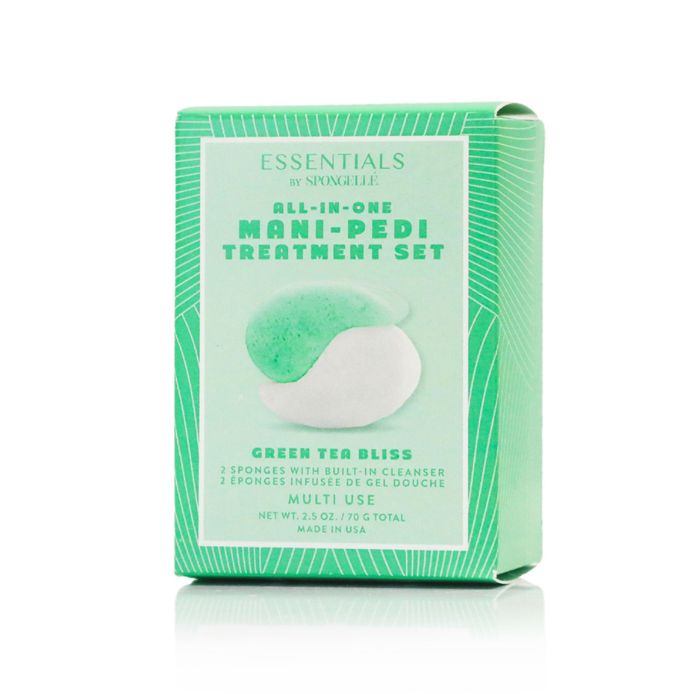 Green Tea Bliss Mani-Pedi Treatment Set with Cleansing Buffer - Image 4