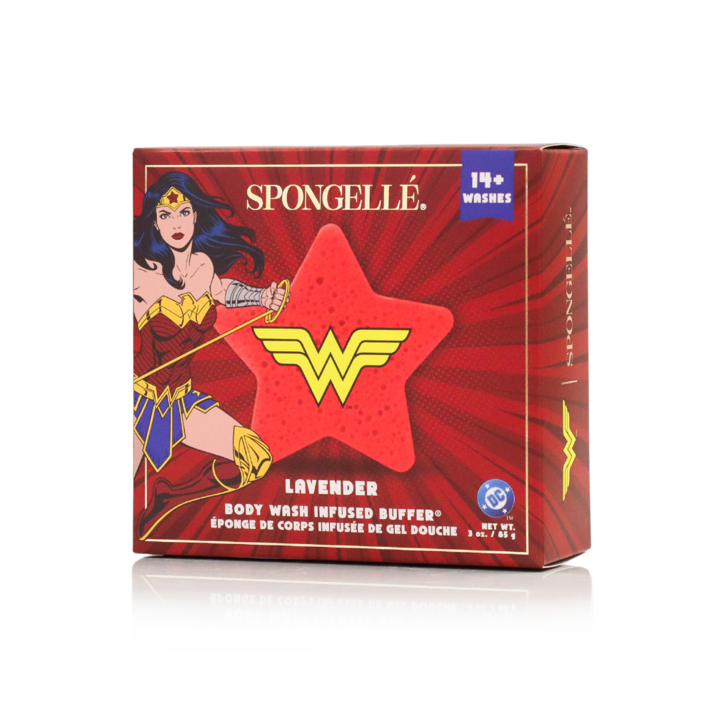 Wonder Woman Lavender Scented Star Shaped Body Wash Infused Buffer - Image 4