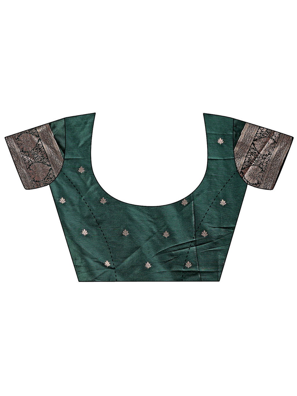 Graceful Green Banarasi Silk Saree with Silver Zari