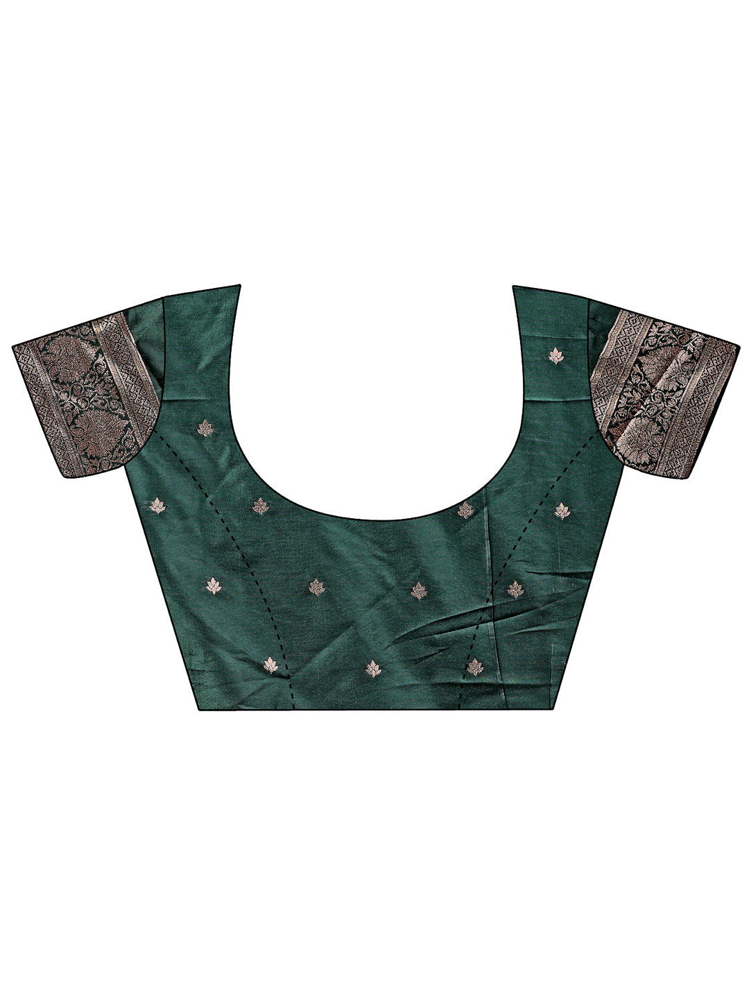 Graceful Green Banarasi Silk Saree with Silver Zari