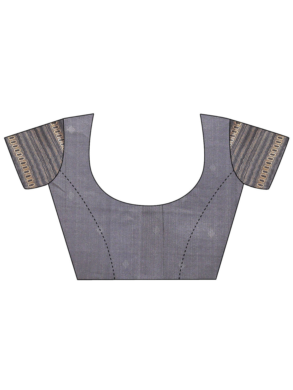Grey Banarasi Silk Traditional Saree with Woven Zari and Tassels