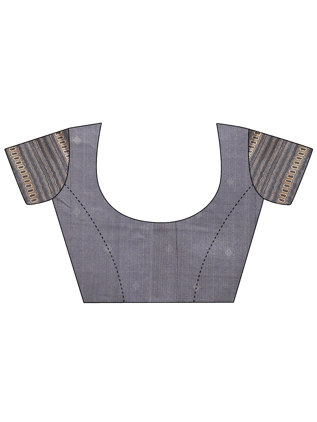 Grey Banarasi Silk Traditional Saree with Woven Zari and Tassels
