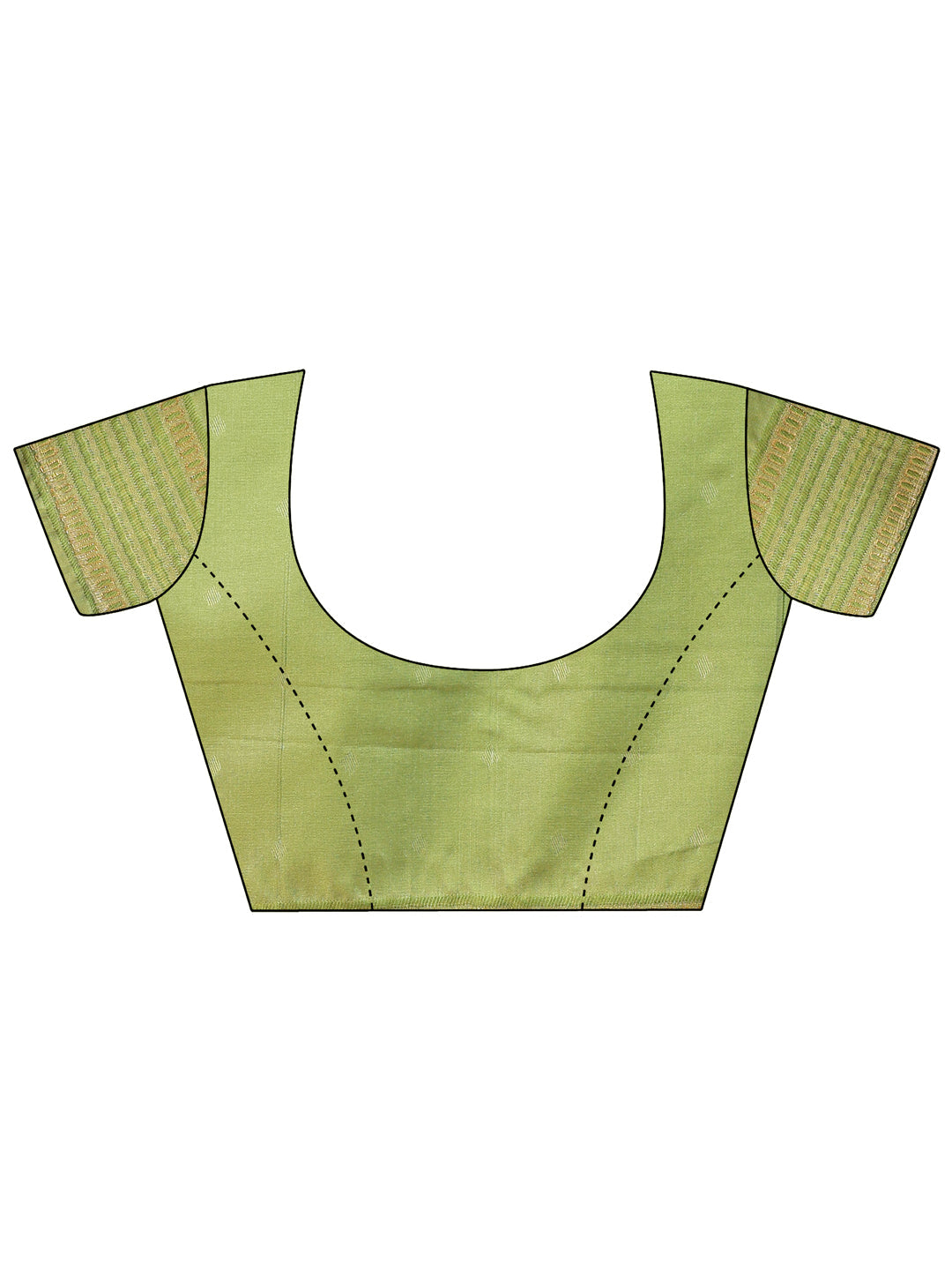 Light Green Banarasi Silk Saree with Zari Work and Tassels