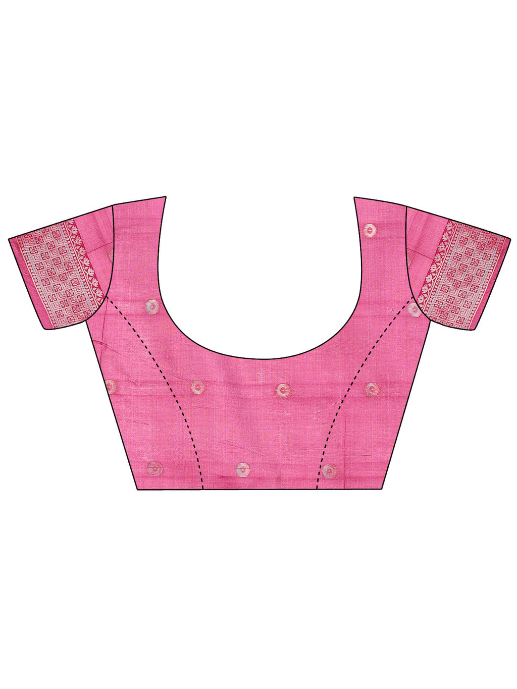 Radiant Pink Linen Cotton Patola Saree - Traditional Ethnic Elegance