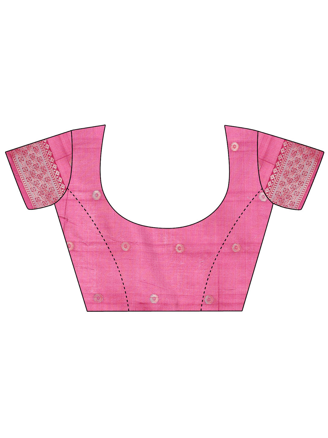 Radiant Pink Linen Cotton Patola Saree - Traditional Ethnic Elegance