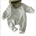 Striped Long-Sleeved Jumpsuit for Baby Boys and Girls
