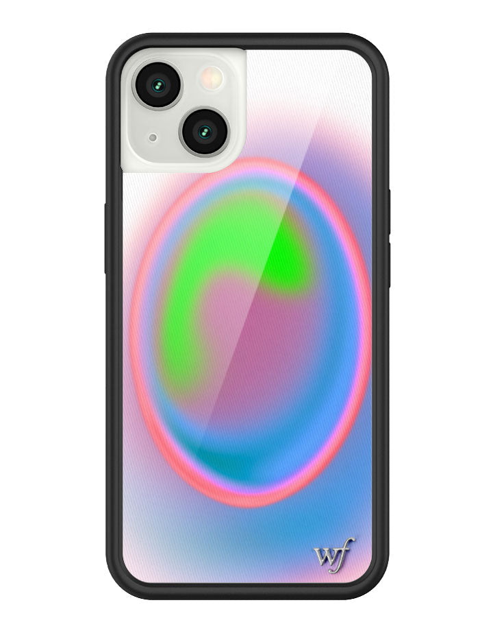 Aura iPhone Case with Electric Green Pink and Blue Gradient