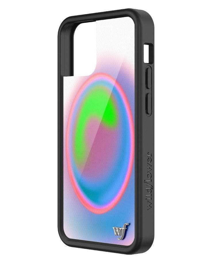 Aura iPhone Case with Electric Green Pink and Blue Gradient