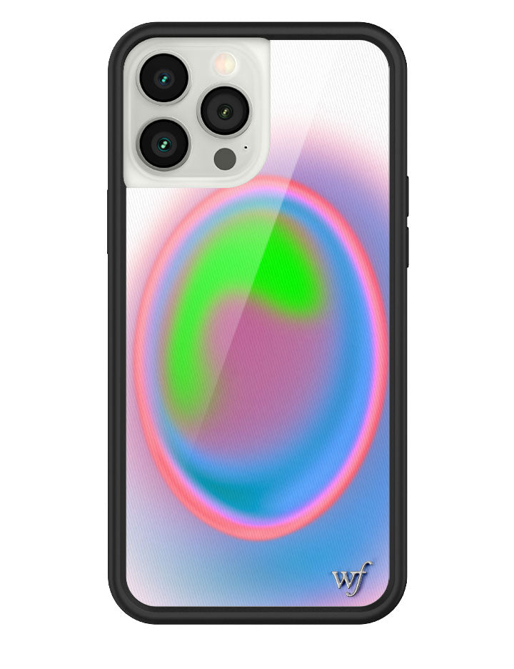 Aura iPhone Case with Electric Green Pink and Blue Gradient