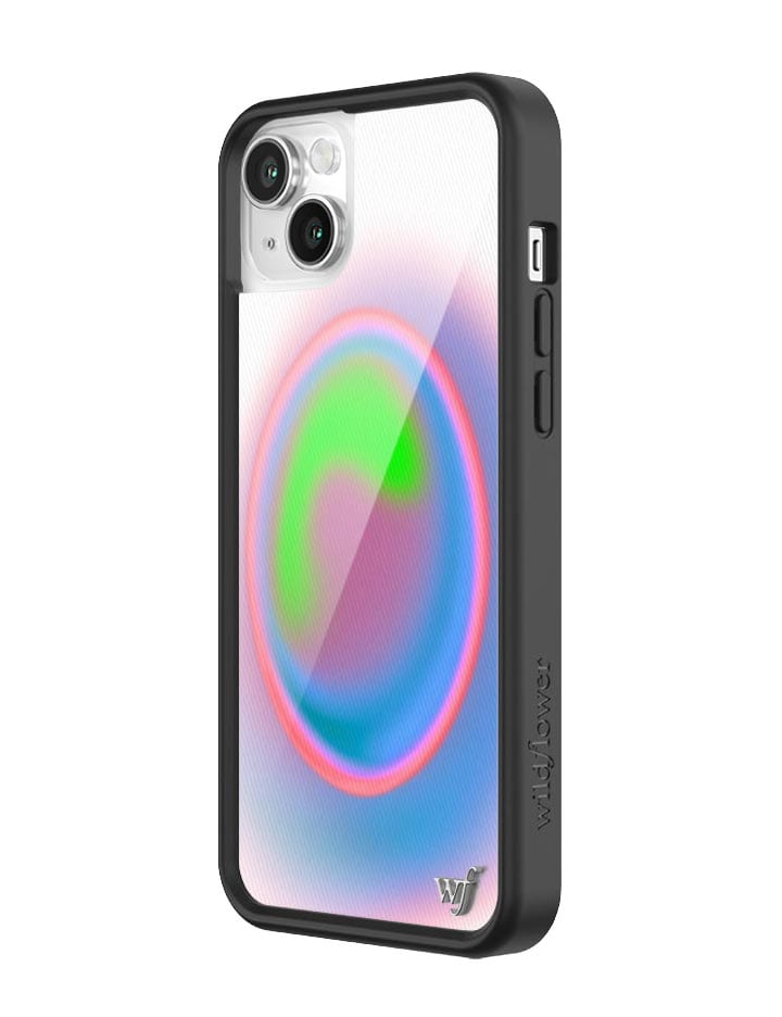 Aura iPhone Case with Electric Green Pink and Blue Gradient