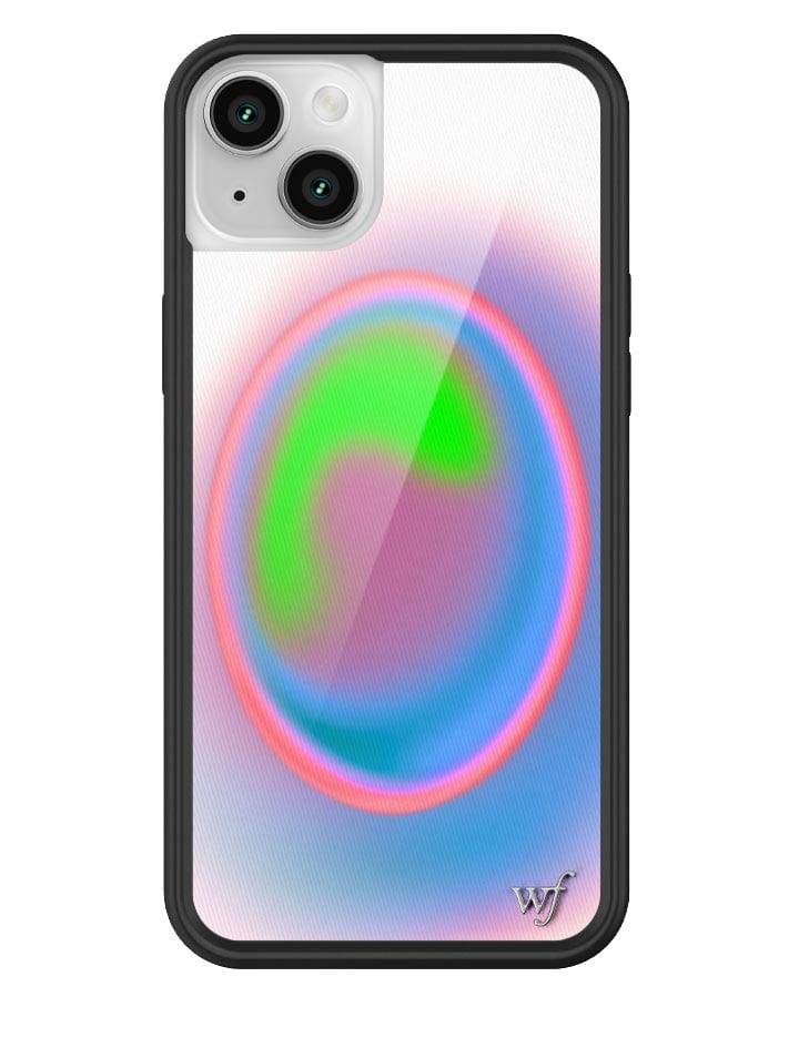 Aura iPhone Case with Electric Green Pink and Blue Gradient
