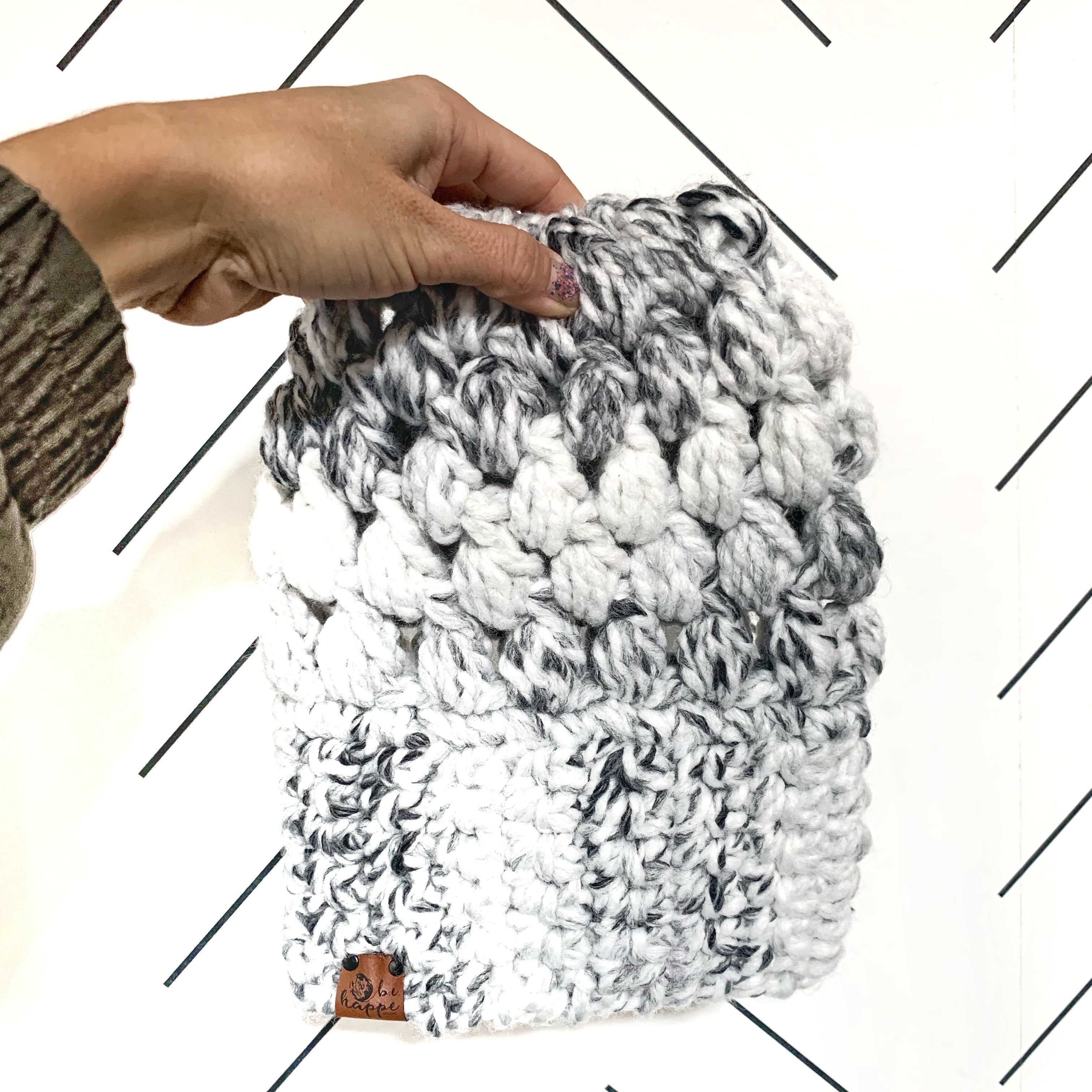 Crochet Slouch Hat | Marble Slouchy Beanie