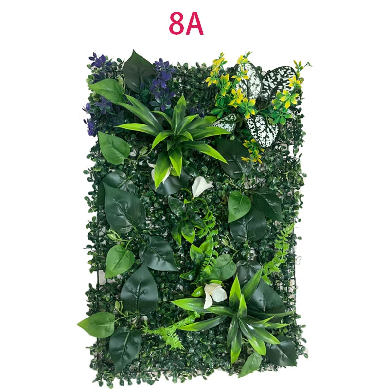 Green Plant Wall Panels Artificial Plant Wall Decoration Biological Plant Wall for Outdoor Garden Wedding Wall Fence Decoration