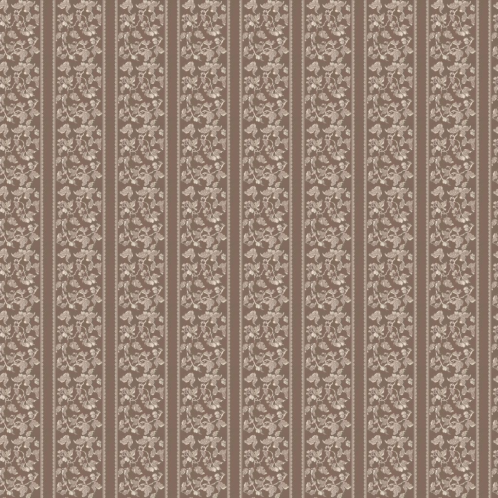 Abel Traditional Striped Wallpaper in Charcoal Beige and Cream