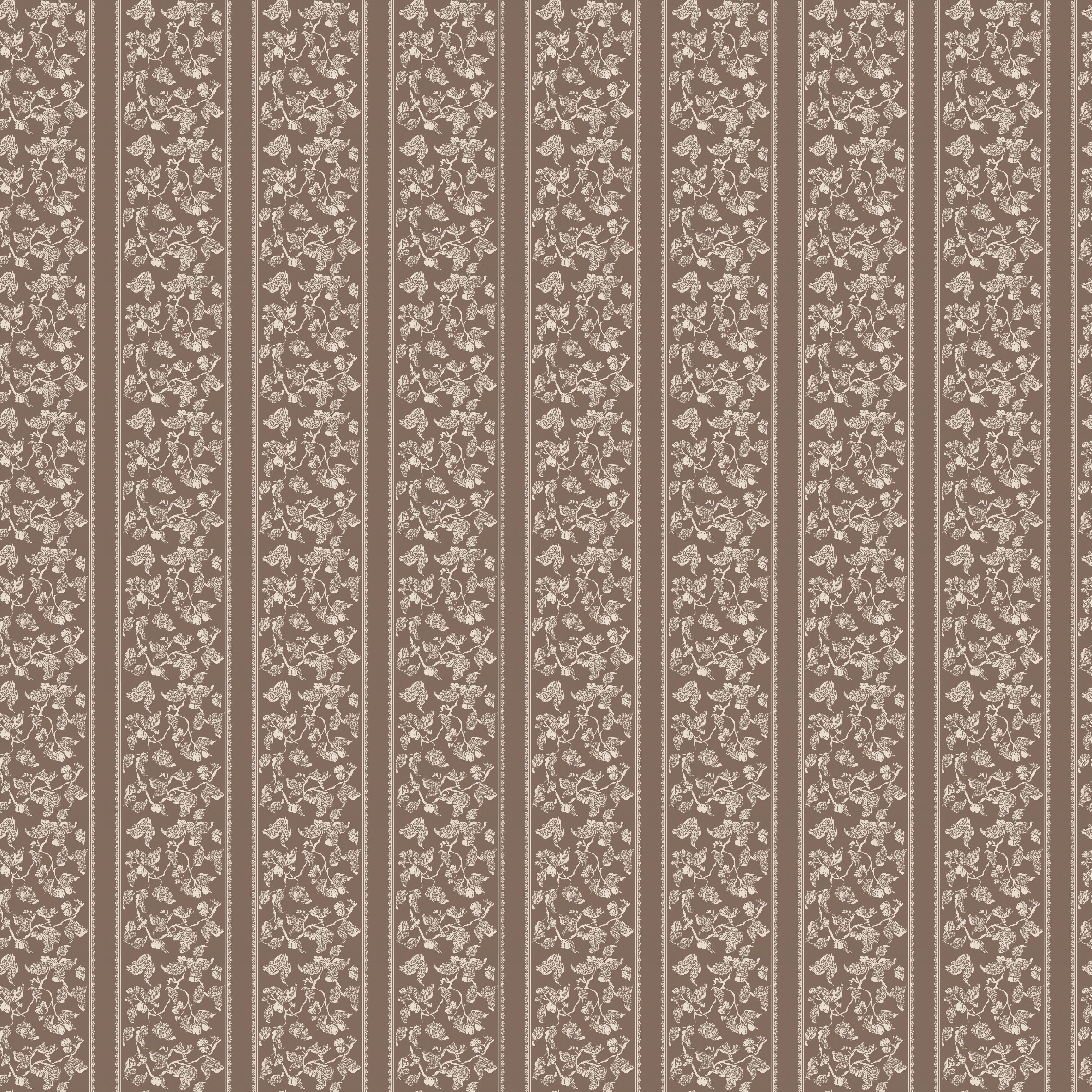 Abel Traditional Striped Wallpaper in Charcoal Beige and Cream
