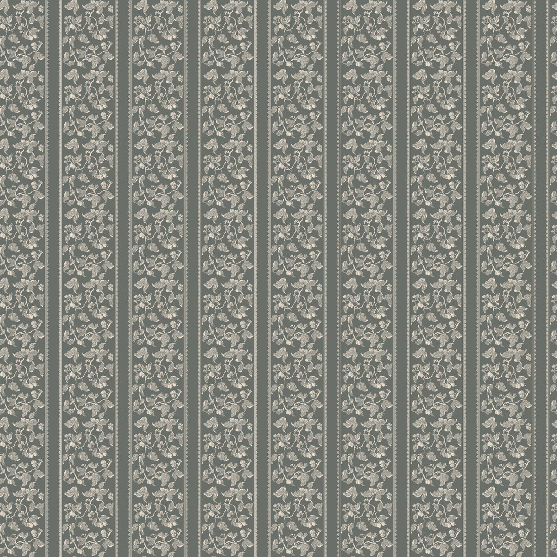 Abel Traditional Striped Wallpaper in Charcoal Beige and Cream