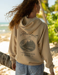 Beige and taupe Abundant Life unisex hooded sweatshirt.