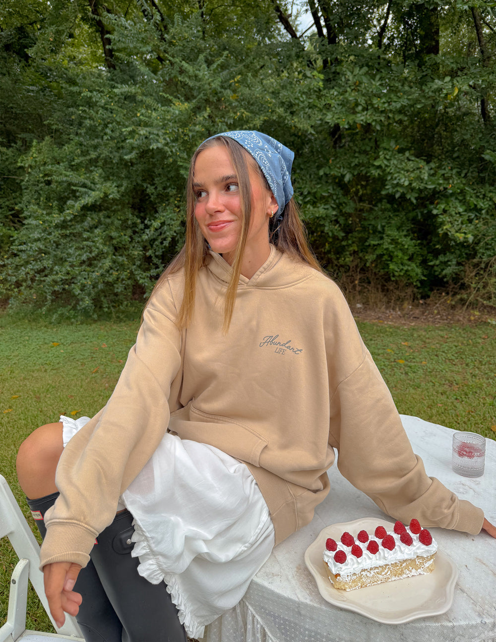 Abundant Life Unisex Hoodie in Beige and Taupe