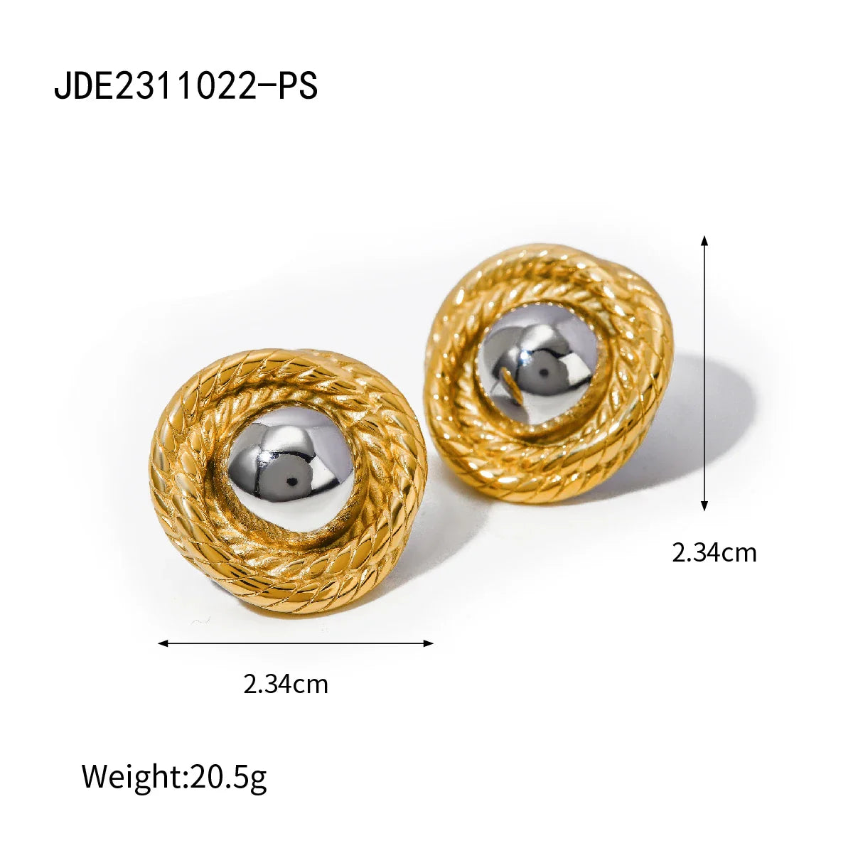 316l Stainless Steel Vintage-Inspired Waterproof Stud Earrings Personalized Charm Fashion Jewelry Accessories Bijoux Gift