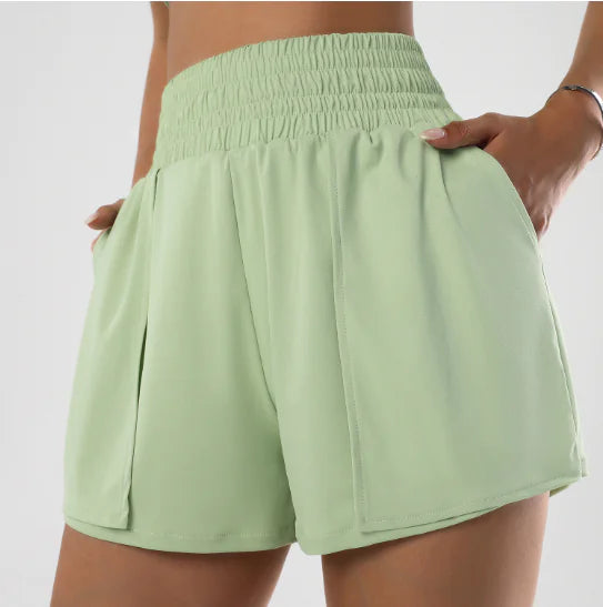 High-Waisted Peach Butt Lifting Dry-Fit Shorts (One Pair)