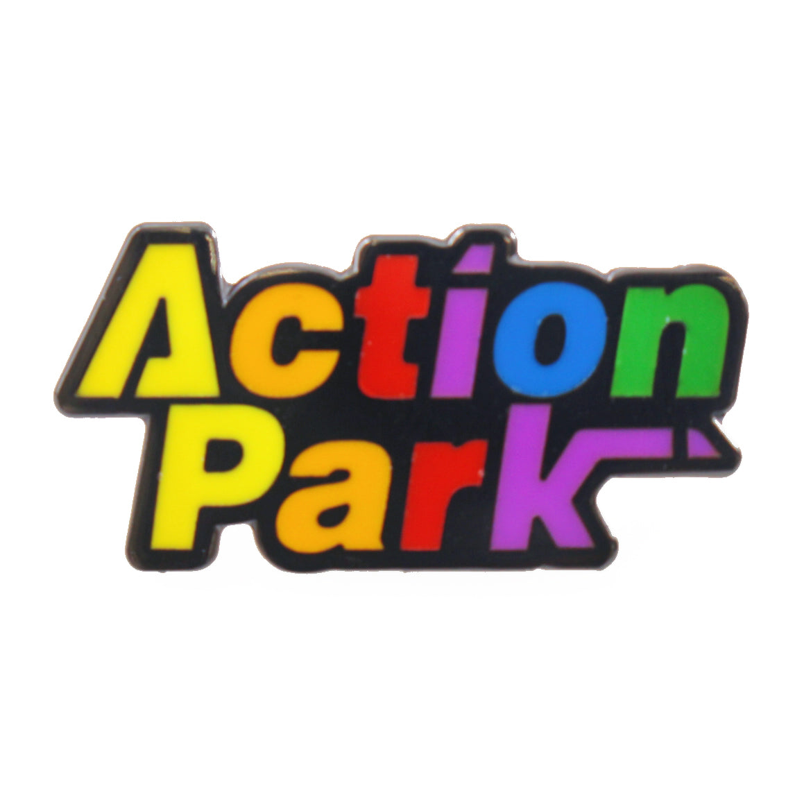 Action Park I Survived the Loop enamel pin featuring retro branding