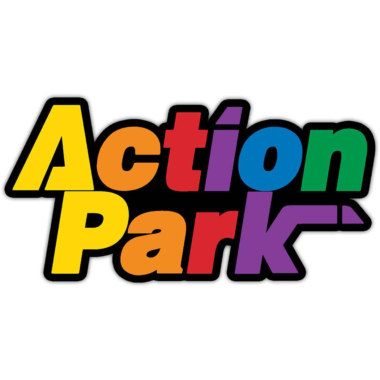 Action Park flexible souvenir magnet measuring 4 by 2 inches.
