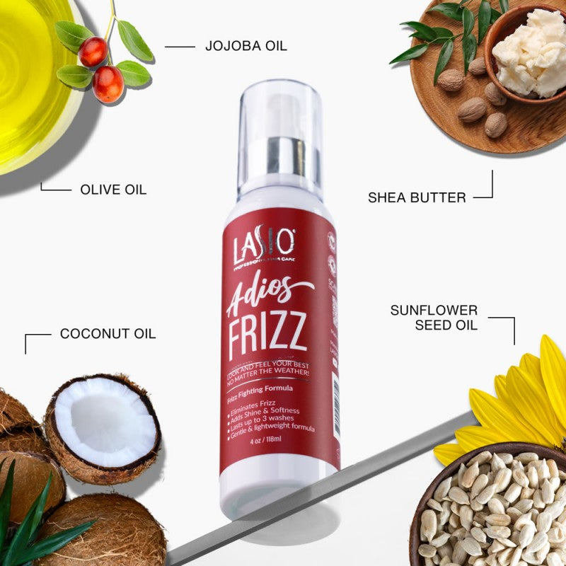 Adios Frizz 4oz Hair Smoothing Spray with Heat Protection