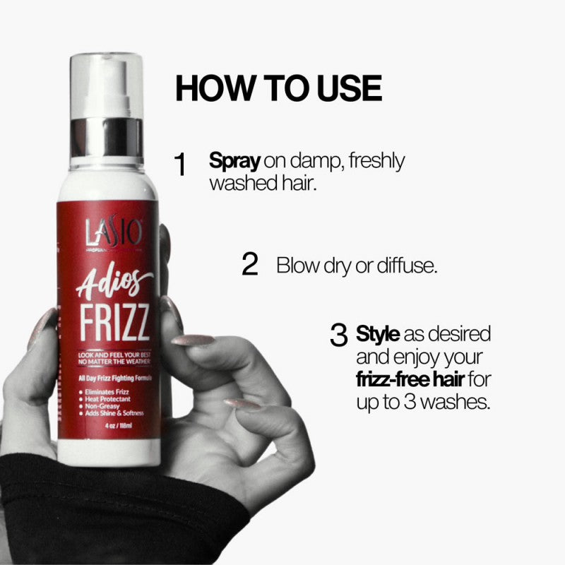 Adios Frizz 4oz Hair Smoothing Spray with Heat Protection