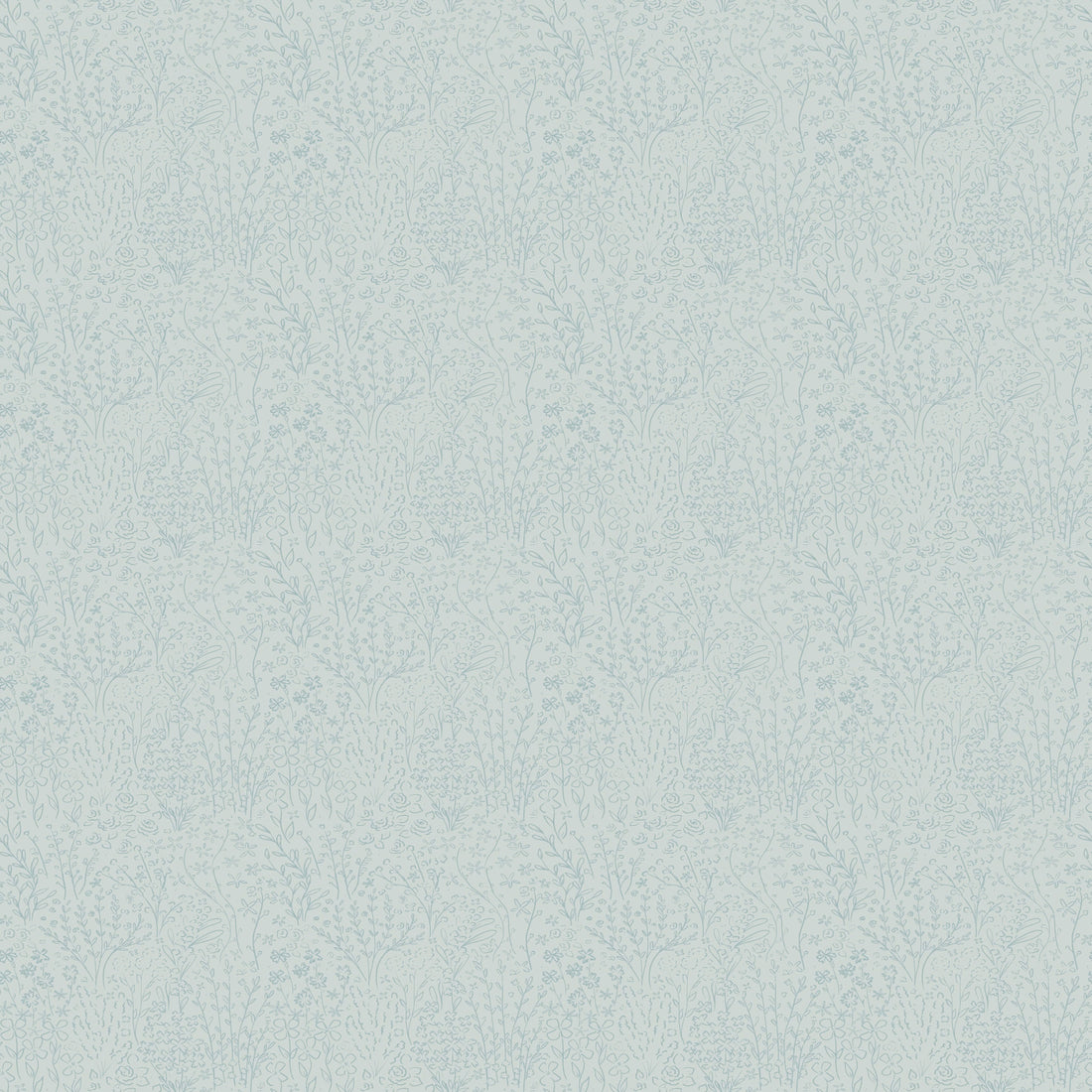 Pink and Light Blue Floral Bohemian Cottagecore Wallpaper