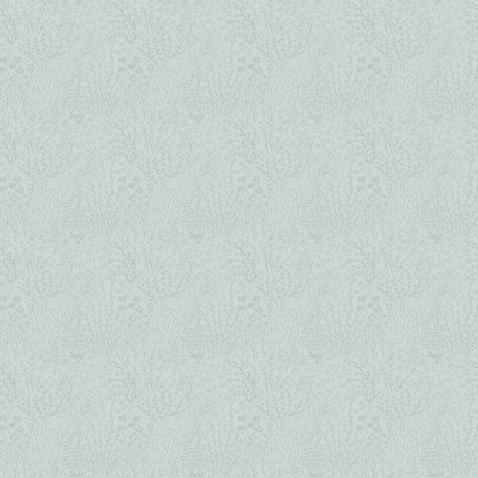 Pink and Light Blue Floral Bohemian Cottagecore Wallpaper