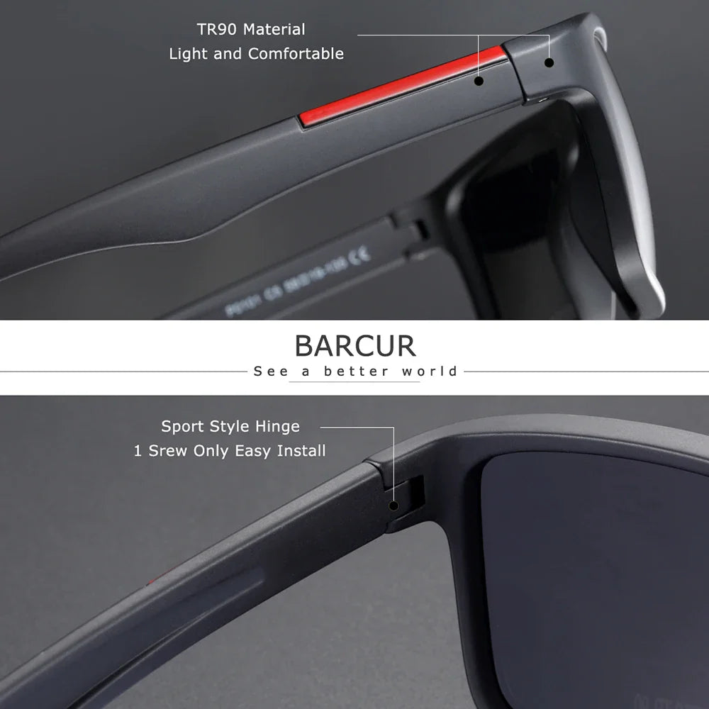 Vintage Square Polarized TAC Sunglasses for Men