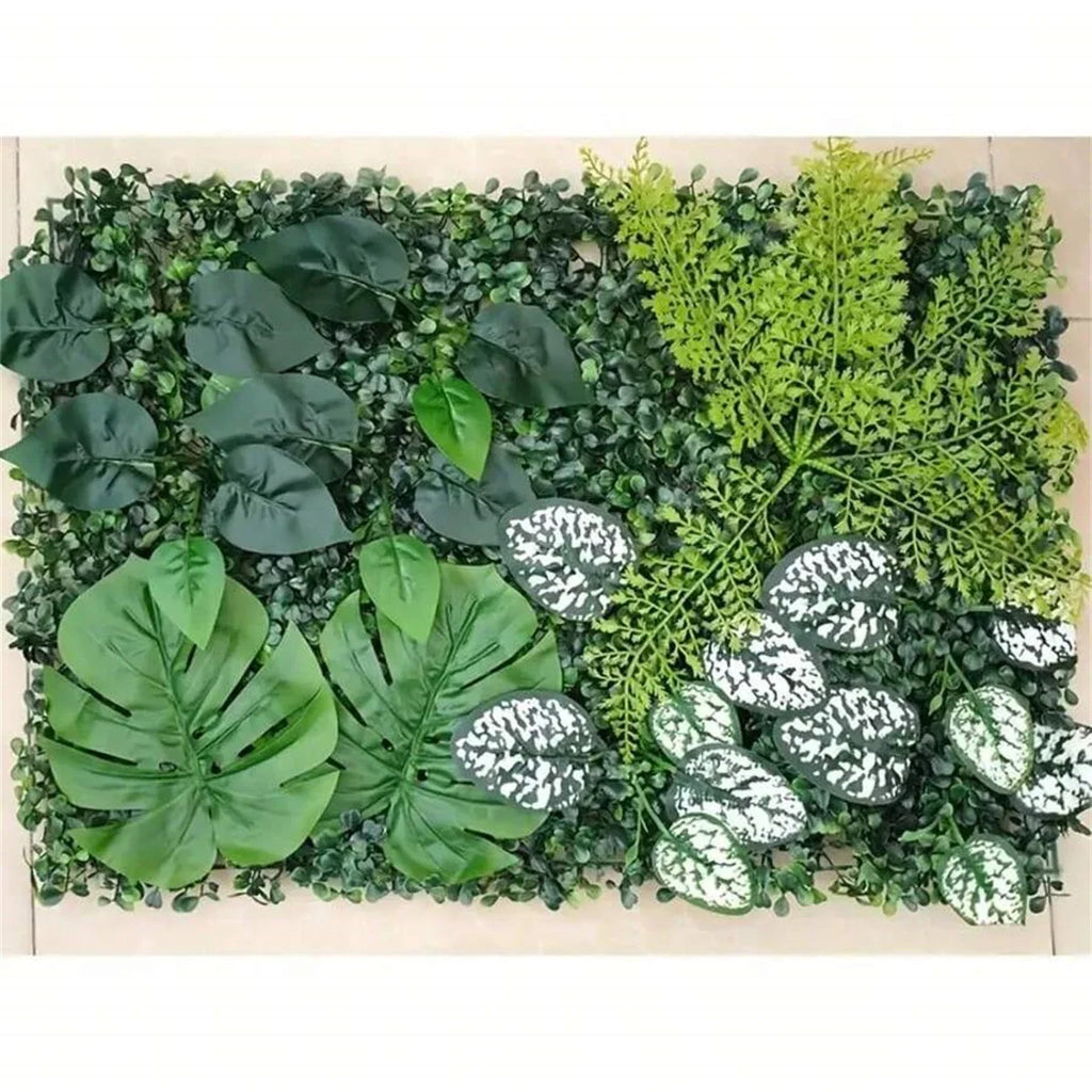 Artificial Green Wall Panels Faux Jungle Grass Decor for Home Garden Vibrant Greenery Mats for Outdoor Patio Weddings Christmas