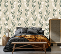 Agatha Floral Botanical Wallpaper - Sage-Green & Off-White