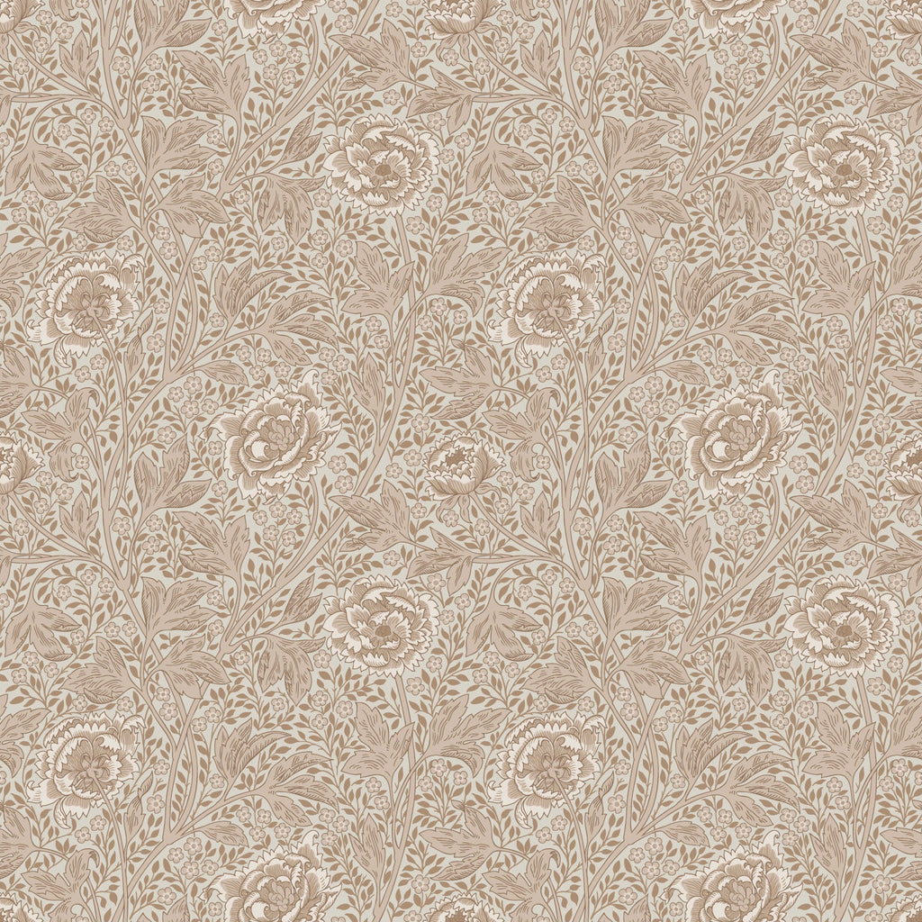 Agnes Floral Wallpaper in Beige and Brown Traditional Cottagecore