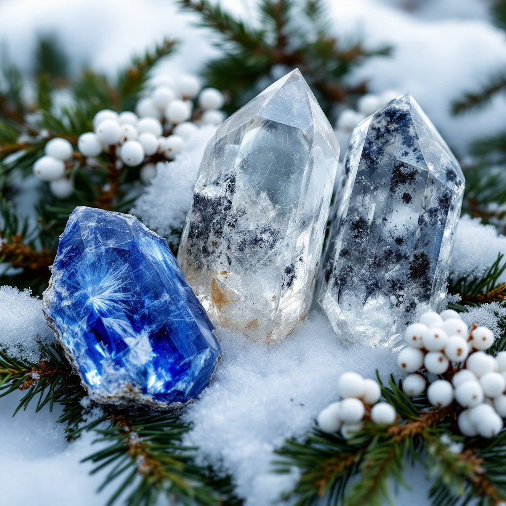 Winter's Eve Crystal-Infused Reed Diffuser with Pine and Pear - Image 4