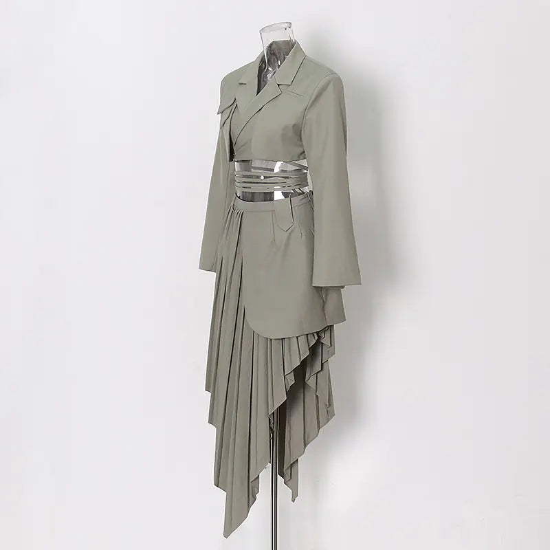 2024 Spring Women's Two-Piece Suit with Skirt Set