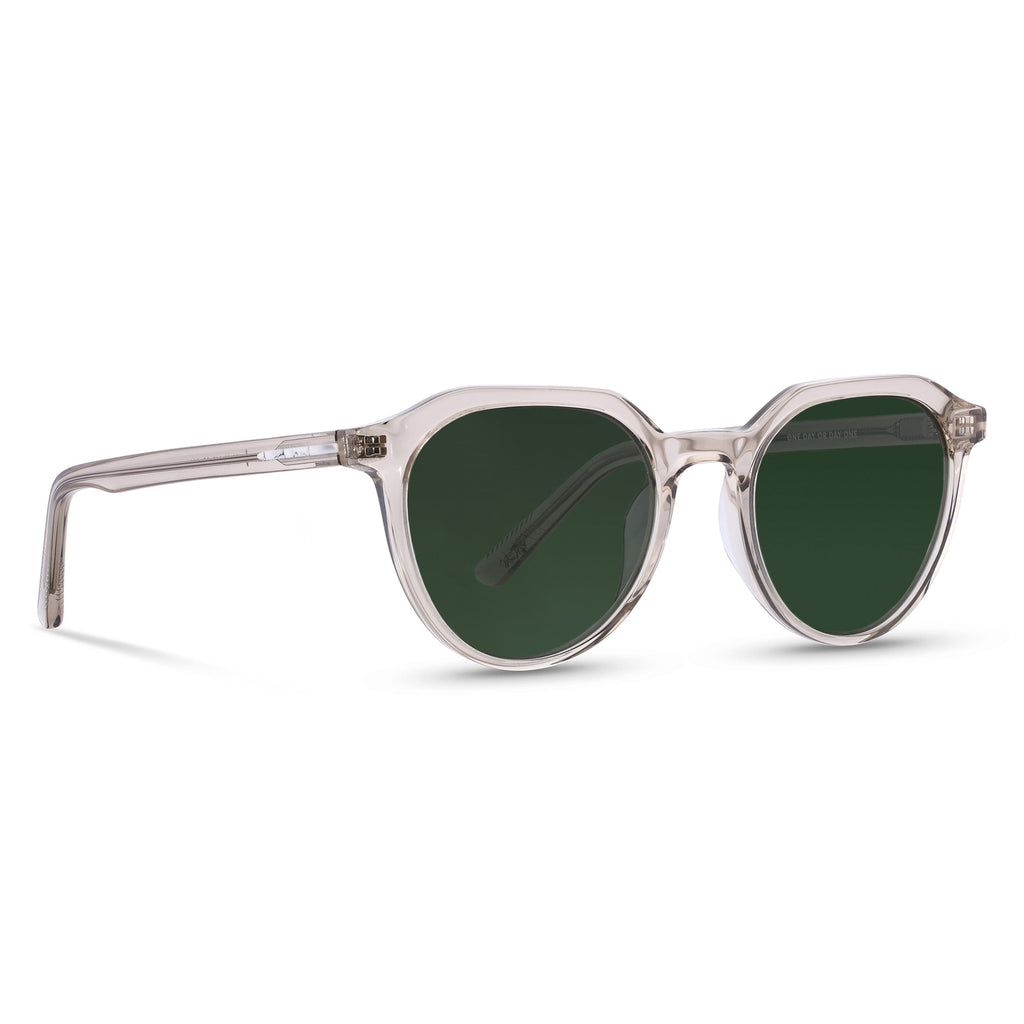 The Aiden Champagne Round Frame Polarized Sunglasses