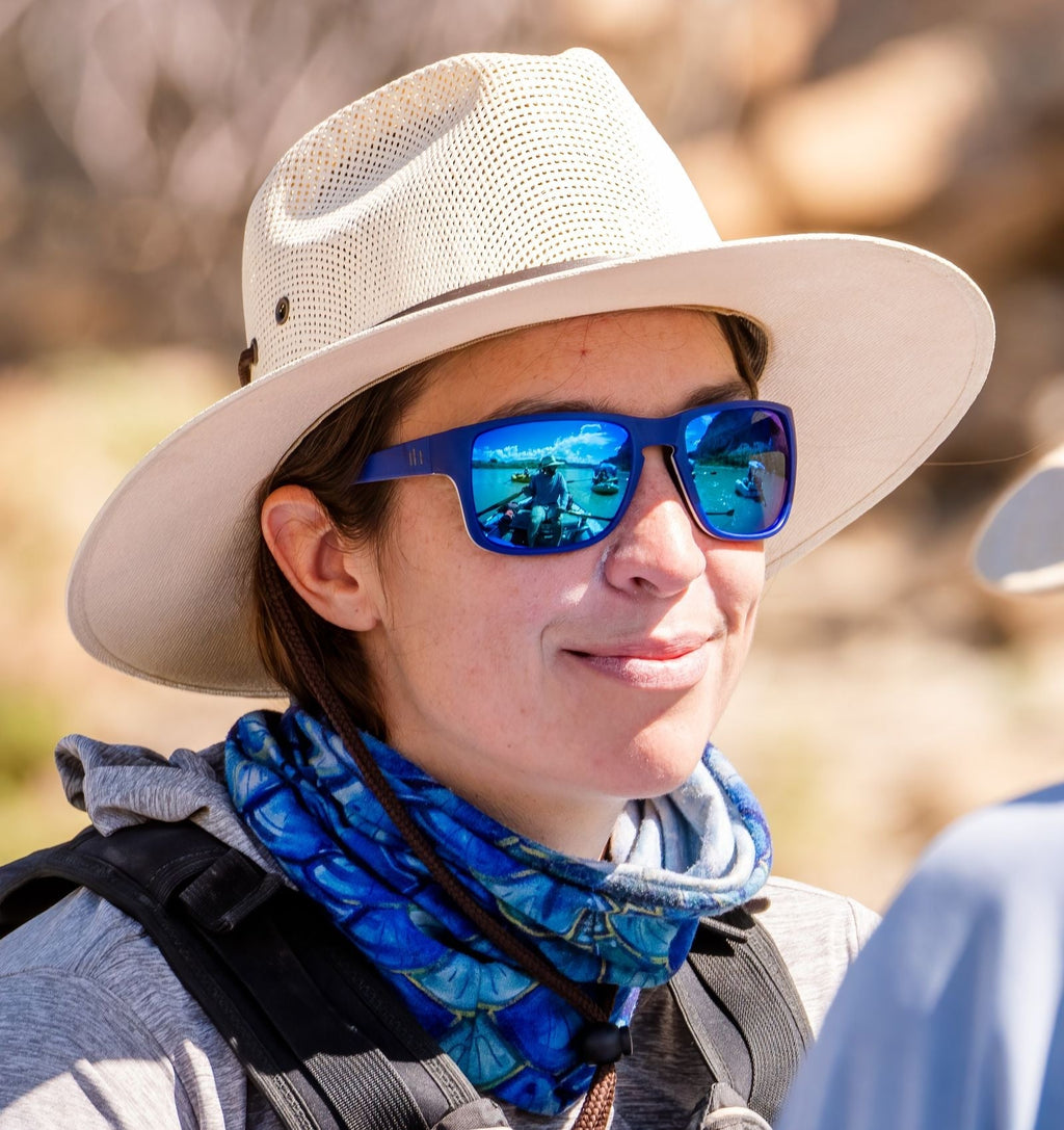 Acadia | Matte Blue | Polarized Blue Flash Lens