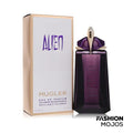 Thierry Mugler Alien perfume bottle featuring a deep purple, jewel-inspired design.