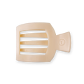 Almond Beige Medium Flat Square Hair Clip isolated