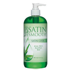 Satin Smooth Aloe Vera Skin Soother 16oz bottle for post-waxing care